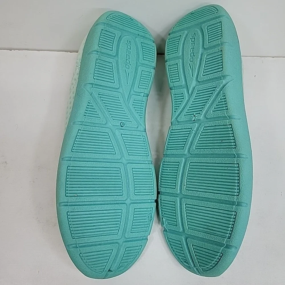 Speedo Water Shoes Womens 7/8 Aqua Slip On Beach Pool Lightweight Mint